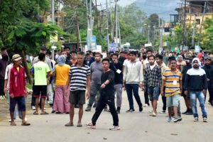 FILE PHOTO: Internally displaced persons protest in Imphal