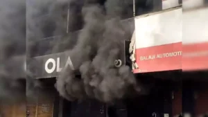 Frustration Ignites: Disgruntled Customer Sets Ola Electric Showroom Ablaze in Karnataka